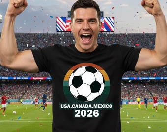 Camiseta de fútbol de EE. UU., Canadá y México, Copa Mundial 2026, para fanáticos del fútbol, camisetas para niños pequeños, ropa deportiva para hombres, mujeres y niños, ropa de regalo