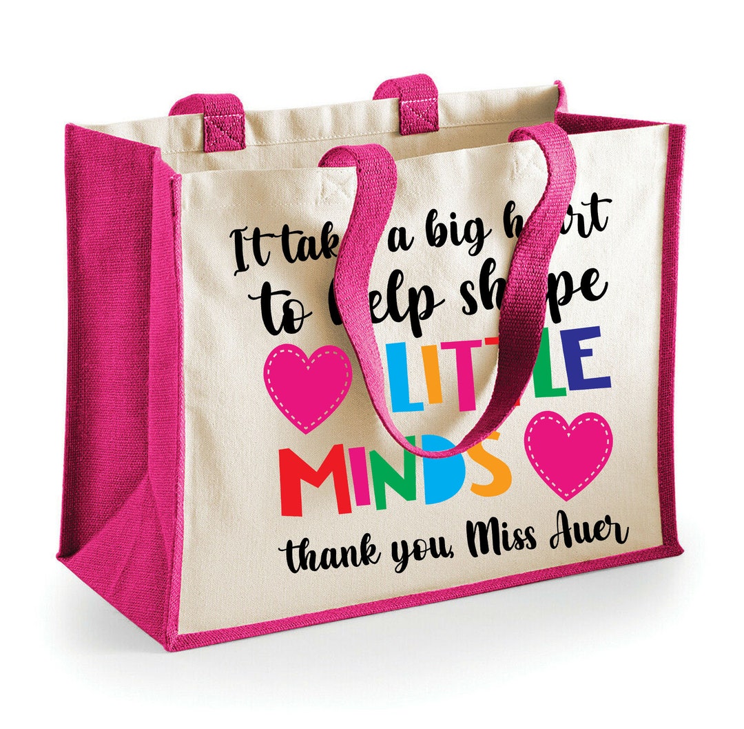 Teacher Gift, Personalised Teacher Bag, Custom Teacher Jute Bag, School