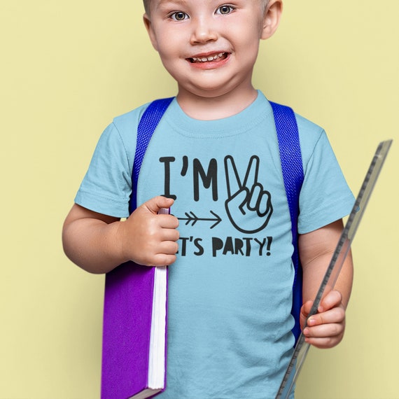 2º cumpleaños camiseta niño 2 años niño pequeño niño traje segundo dos  camiseta fiesta