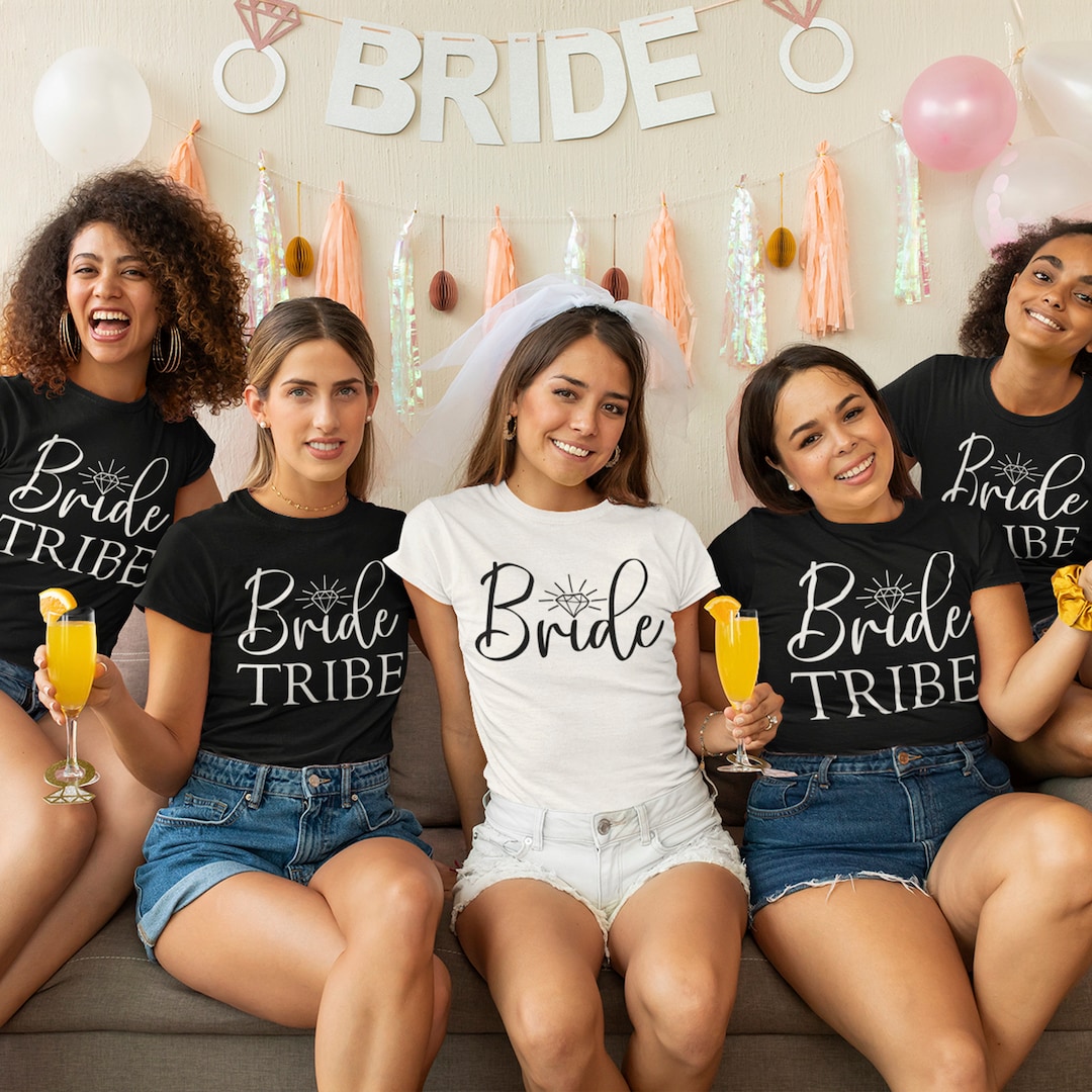 Bridesmaid Shirts Bride Tribe Shirts Bride Shirt Bachelorette Team T shirt Gift for Bride Tribe Bridal Party Shirts Hen Party Tops Etsy