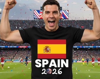 Spain Shirt World Cup 2026 Soccer Fan Tee La Roja Spanish Football Lover Gift Men Women Kids Apparel Soccer Player Supporter Clothing Wear