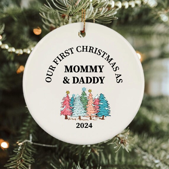 Our First Christmas as Mommy and Daddy Ornaments, New Parents