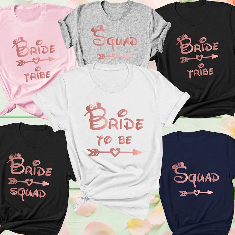 Disney Bride T Shirt Bride To be Shirt Bride Squad Shirt Bachelorette Party Shirt Hen Party Shirt Bridesmaid Shirt Disney Bachelorette Tees 