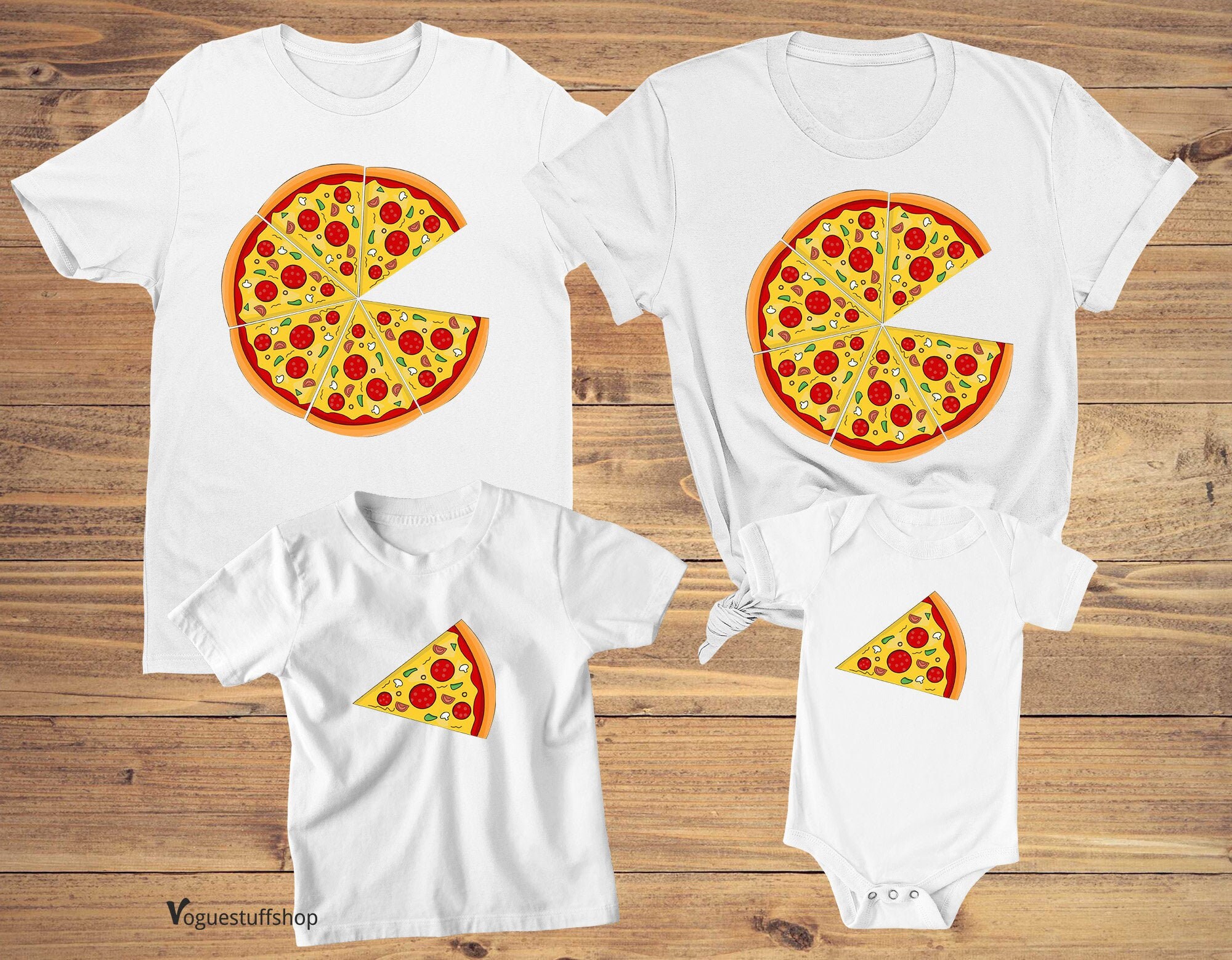 Pizza Family Matching T Shirt Father Mother Son Daughter Baby Etsy