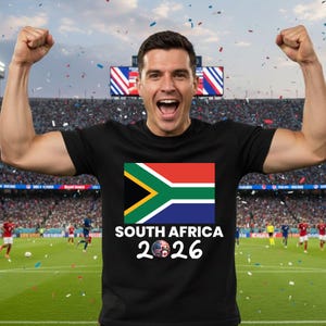Südafrika Shirt WM 2026 Fußball Fan T-Shirt Bafana Bafana südafrikanischer Fußball-Liebhaber Geschenk Männer Frauen Kinder Bekleidung Fußballspieler Kleidung