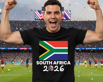 Maillot Afrique du Sud Coupe du monde 2026 Fan de football Tee Bafana Bafana Amateur de football sud-africain, cadeau hommes femmes vêtements pour enfants, joueur de football