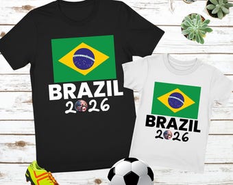 Brazil Shirt World Cup 2026 Soccer Fan Tee Selecao Brazilian Football Lover Gift Men Women Kids Apparel Soccer Player Supporter Clothing