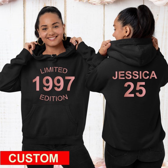 Personalised Birthday Hoodie Limited Edition Hoodie Custom - Etsy