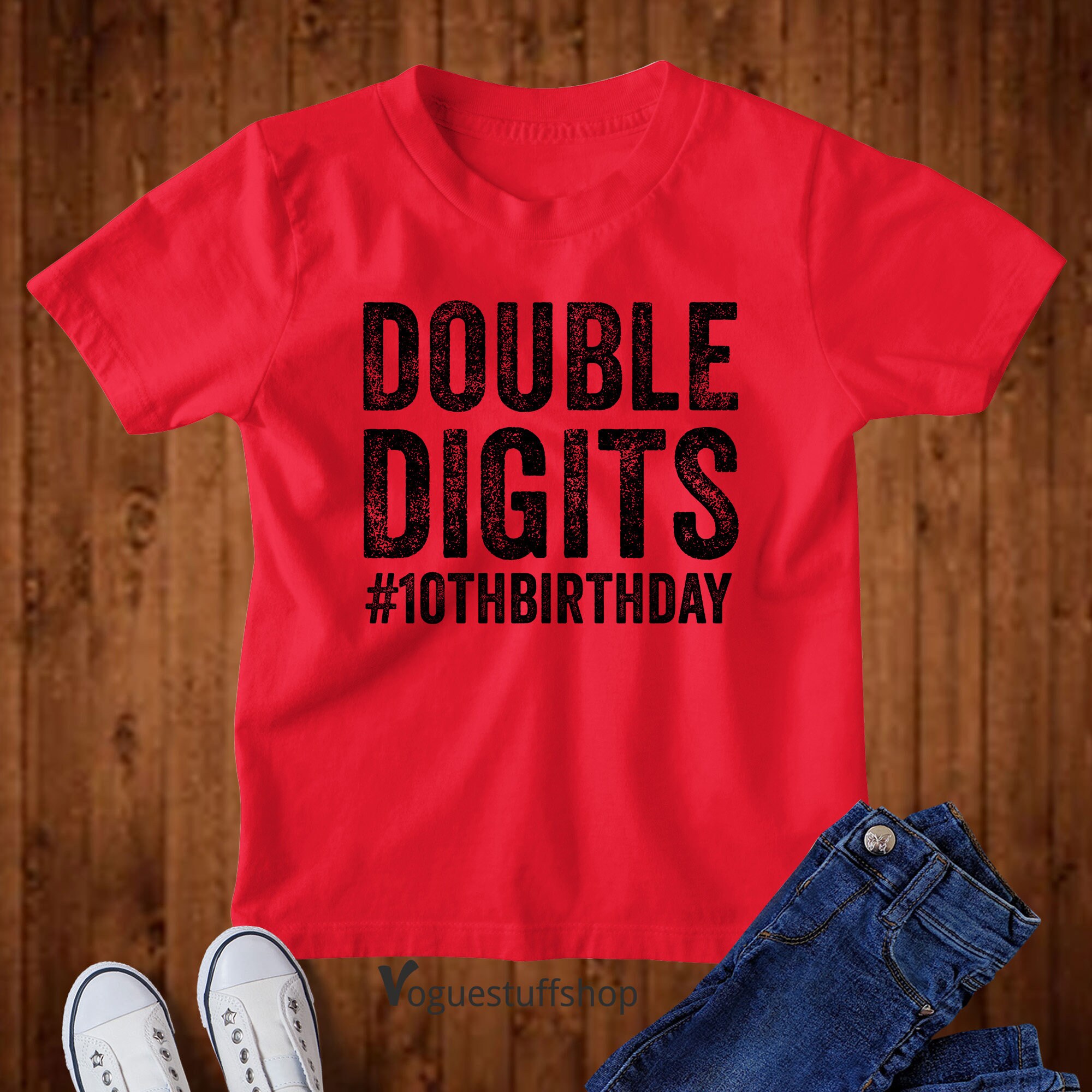 Discover 10th Birthday T Shirt Double Digit Birthday Shirt 10th Birthday T-Shirt