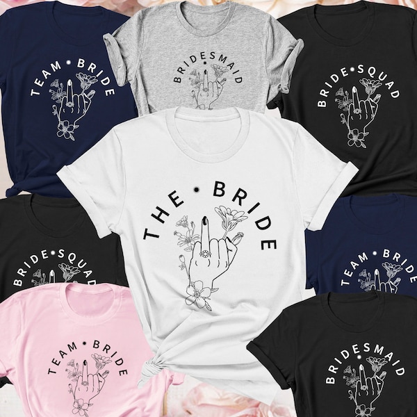 Bride To Be Gift Team Bride Shirt bachelorette shirt 2024 Engagment Ring Finger Gift Bride Squad Shirt Bridesmaid Shirt Wedding Announcement