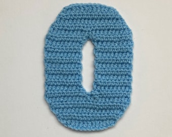 Large Number 0 Crochet Applique Pattern Instant Pdf Download