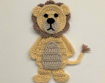 Standing Lion Crochet Applique Pattern Instant Pdf Download