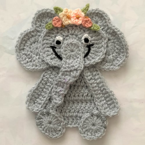 Elephant Appliqué Crochet Pattern Etsy