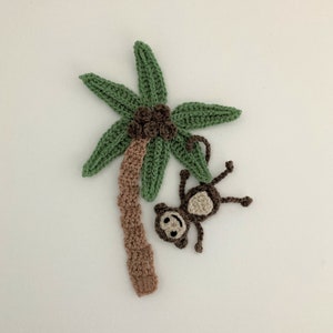 Little Monkey Crochet Applique Pattern Instant Pdf Download