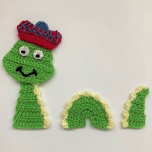 Loch Ness Monster Crochet Applique Pattern Instant Pdf Download