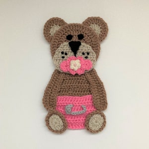 Baby Bear Crochet Applique Pattern Instant Pdf Download