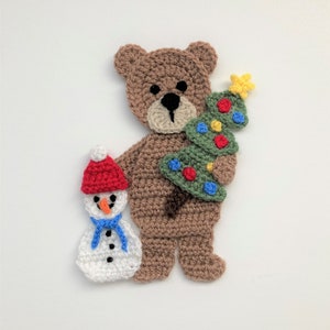 Christmas Friends Crochet Applique Pattern Instant Pdf Download