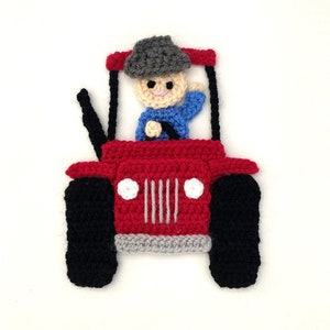 Tractor Crochet Applique Pattern Instant Pdf Download