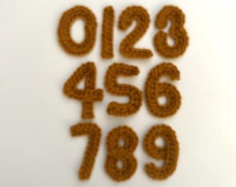 Mini Number Pack Crochet Applique Pattern