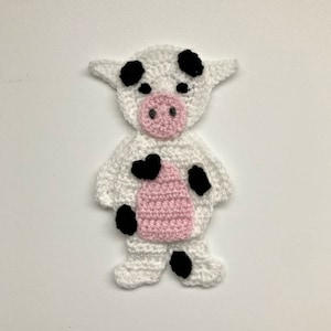 Standing Cow Crochet Applique Pattern Instant Pdf Download