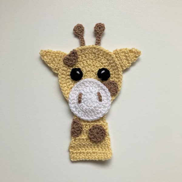 Plain Giraffe Head Crochet Applique Pattern Instant Pdf Download