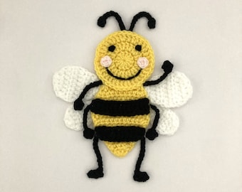 Bee Crochet Applique Pattern Instant Pdf Download