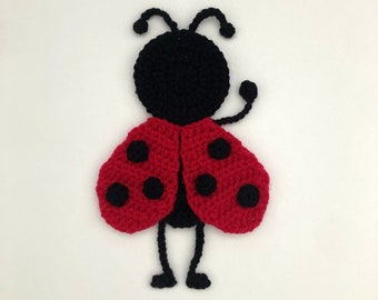 Ladybug Crochet Applique pattern instant Pdf Download