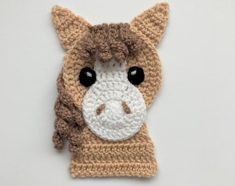 Horse Head Crochet Applique Pattern Instant Pdf Dwownload