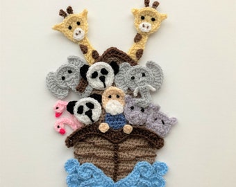 Noah's Ark Applique Crochet Pattern Instant Pdf Download
