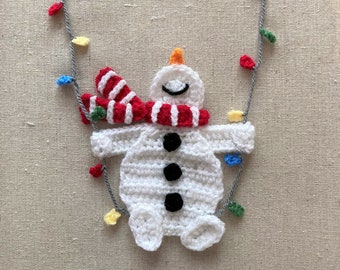 Snowman on a Swing Applique Pattern instant pdf download