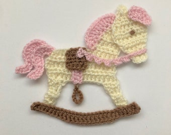 Rocking Horse Crochet Applique Pattern Instant Pdf Download