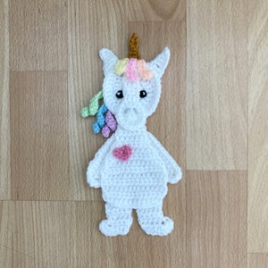 Standing Unicorn Crochet Applique Pattern Instant Pdf Download