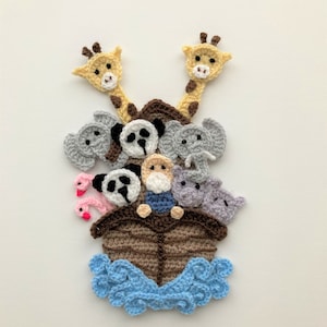 Noah&#39;s Ark Applique Crochet Pattern Instant Pdf Download
