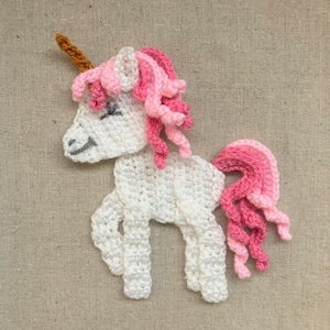 Unicorn Applique Crochet Pattern Instant Pdf Download