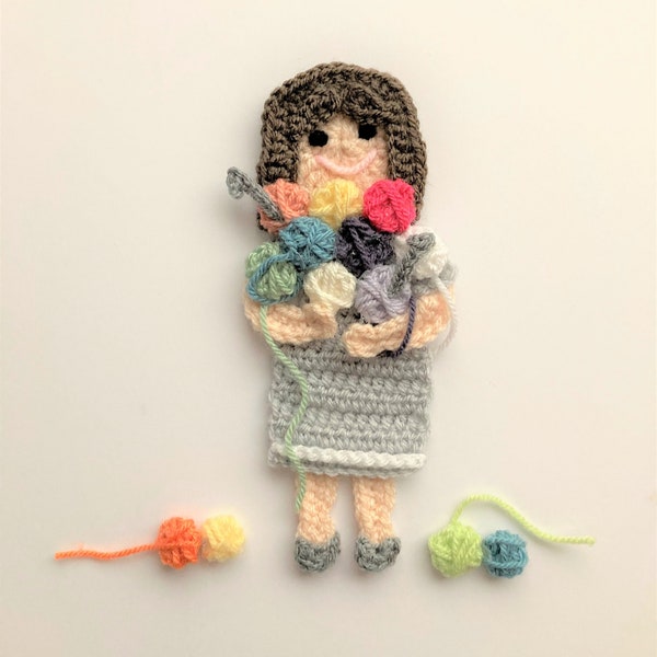 Crazy Crochet Lady Applique Pattern Téléchargement Pdf Instantané