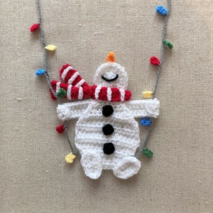 Snowman on a Swing Applique Pattern instant pdf download