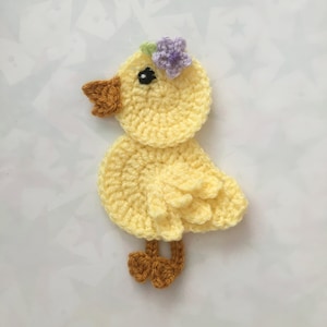 Crochet Pattern Duck Applique Pattern instant pdf download image 1