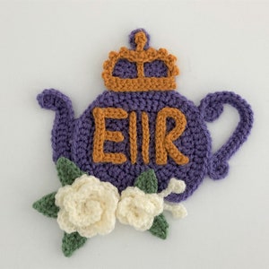 Jubilee Teapot Applique Crochet Pattern Instant Pdf Download