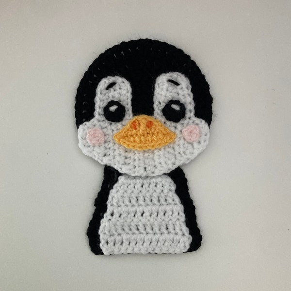 Penguin Head Crochet Applique Pattern Instant Pdf Download