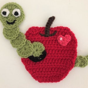 Apple For Teacher Crochet Applique Pattern Instant Pdf Download