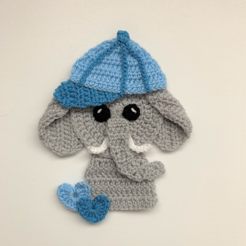 Crochet Elephant Applique Pattern Digital Download PDF Etsy