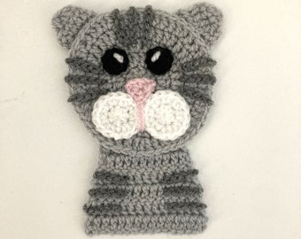 Cat Head Crochet Applique Pattern Instant Pdf Download