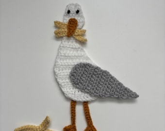 Seagull Applique crochet PDF pattern