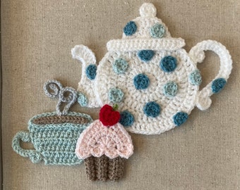 Afternoon Tea Applique pattern instant pdf download