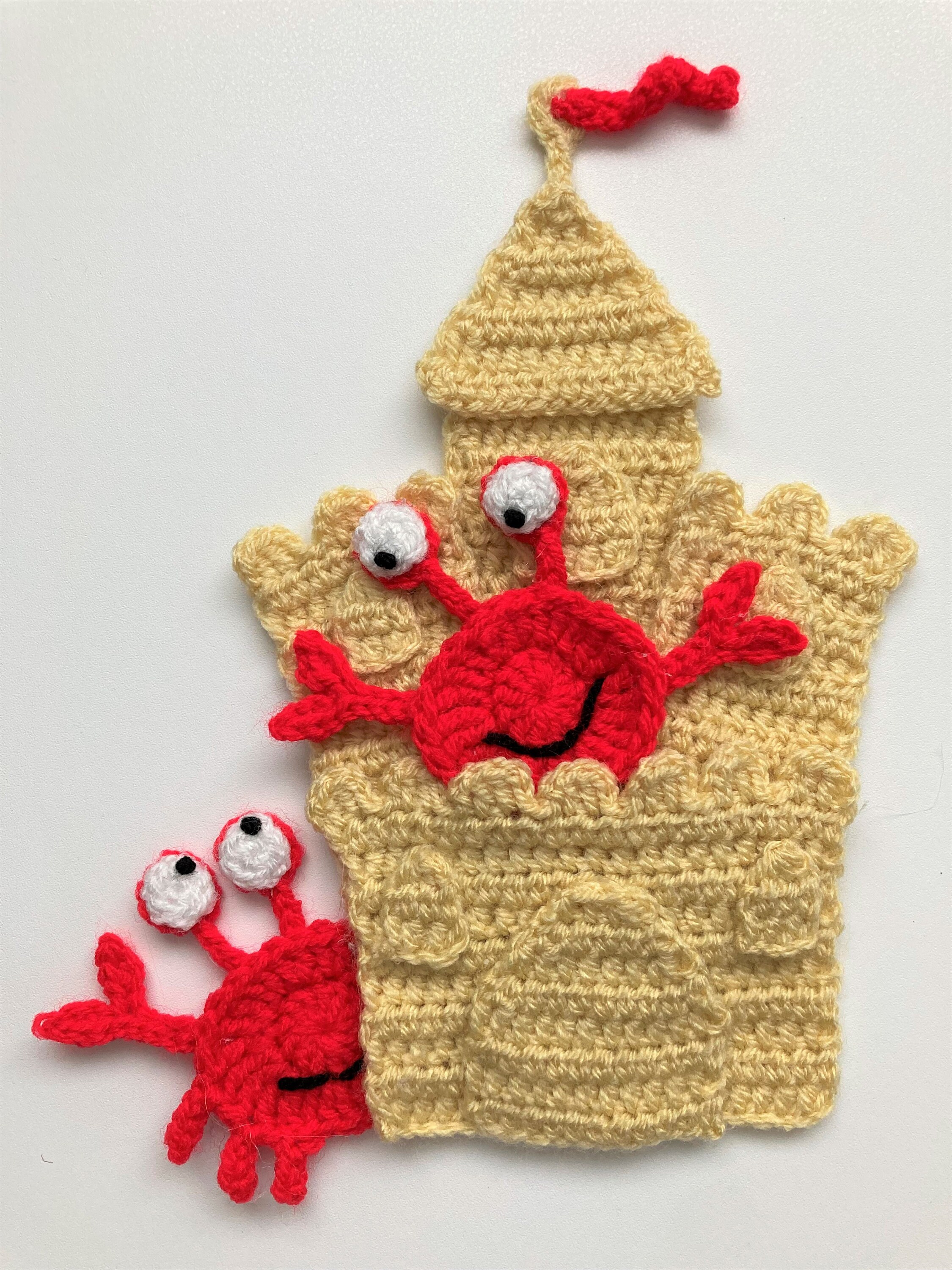 Sandcastle Crabs Crochet Applique Pattern Instant Pdf Download - Etsy UK
