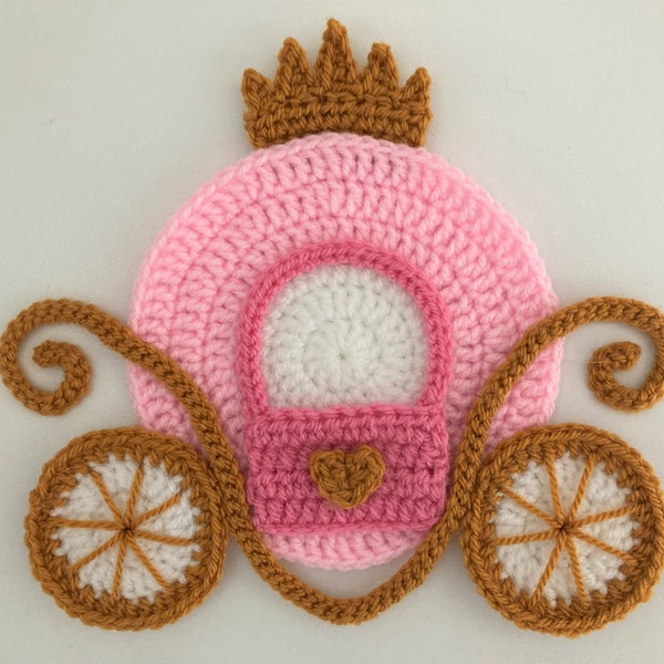 Princess Coach Crochet Applique Pattern Instant Pdf Download