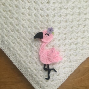 Crochet Pattern Flamingo Applique instant pdf download image 3