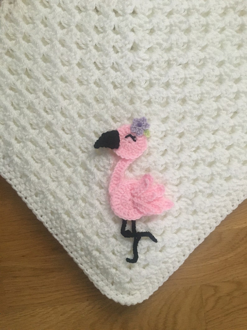 Crochet Pattern Flamingo Applique instant pdf download image 3