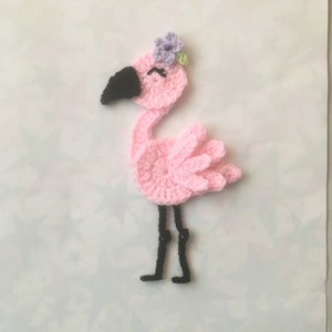 Crochet Pattern Flamingo Applique instant pdf download image 1