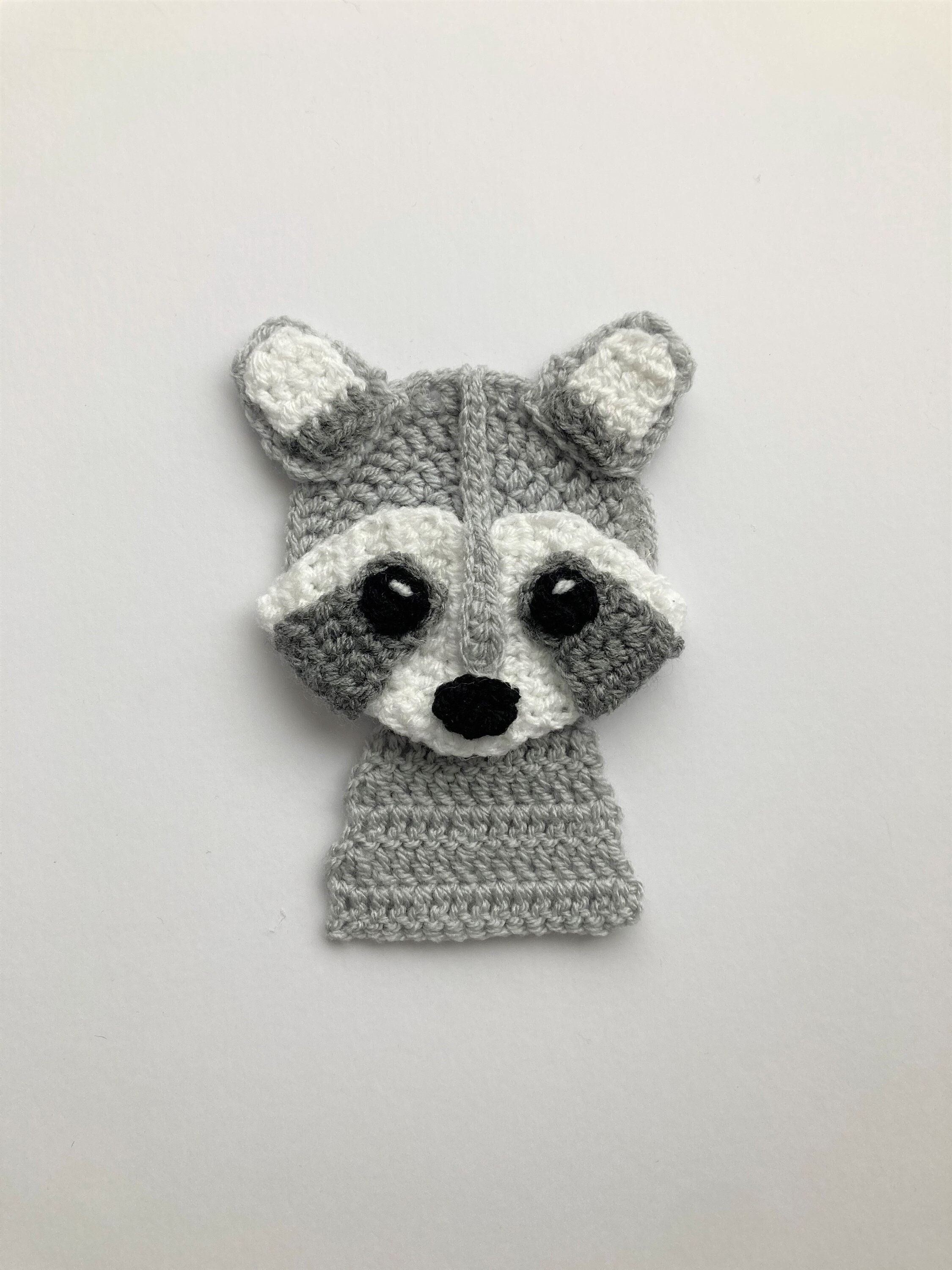 30 Racoon Crochet Patterns for Woodland Amigurumi, Hats, Appliques, and Cozy Handmade... 21 Plain Racoon Head Applique Pattern PDF